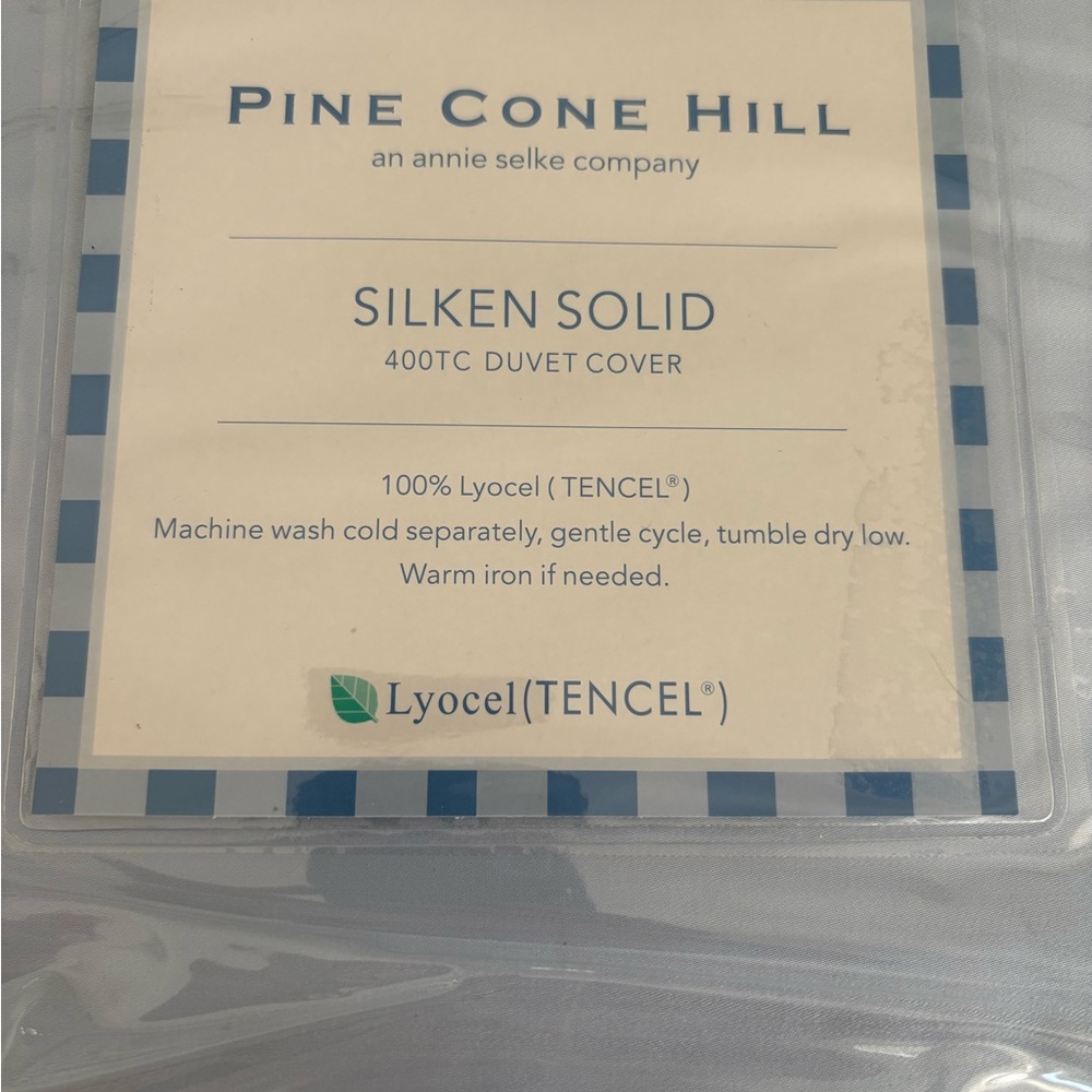 Pine Cone Hill Silken Solid Duvet Cover - Blue